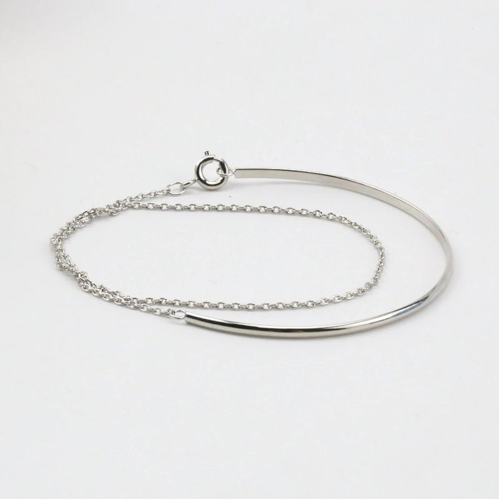 NEW Gold Semi Circular Multi Layer Chain Bracelet - Picture 7 of 8